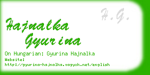 hajnalka gyurina business card